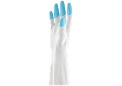 Рукавички гумові господарські розмір М жіночий, найбільш міцні рукавички для прибирання