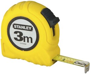 Рулетка STANLEY : 3 м х 12,7 мм. пластмасовий корпус