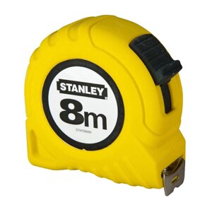 Рулетка STANLEY : 8 м х 25 мм. пластмасовий корпус