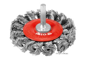 Щітка - крацовка YATO дискова зі шпинделем Ø75мм [10/100]