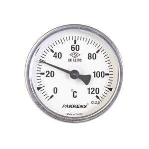 Термометр Pakkens, патронного типу, 10 см, діаметр 100 мм, 120°C