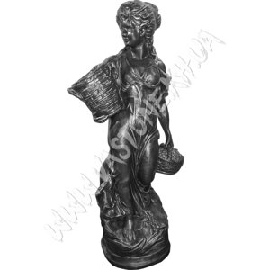 Форма для садової скульптури "Дівчина з кошиками" Склопластик + поліуретан