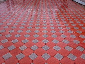 Тротуарная плитка «Гжель» Красный