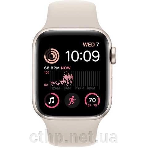 Apple Watch SE 2 GPS 44mm Starlight Aluminum Case with Starlight Sport Band (MNJX3) від компанії Cthp - фото 1