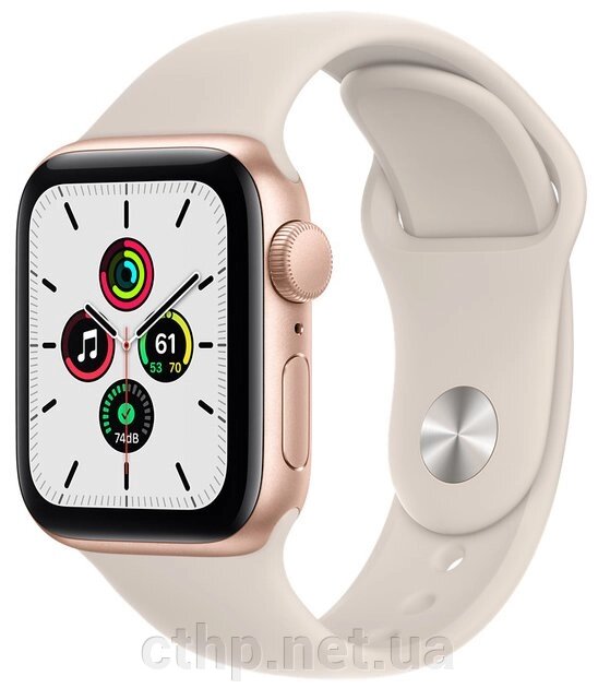 Apple Watch SE GPS 40mm Gold Aluminum Case w. Starlight S. Band (MKQ03) від компанії Cthp - фото 1