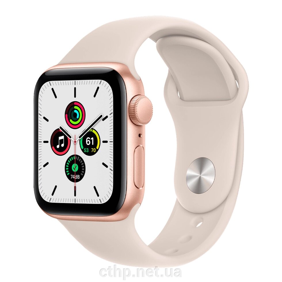 Apple Watch SE GPS 44mm Gold Aluminum Case w. Starlight Sport Band (MKQ53) від компанії Cthp - фото 1