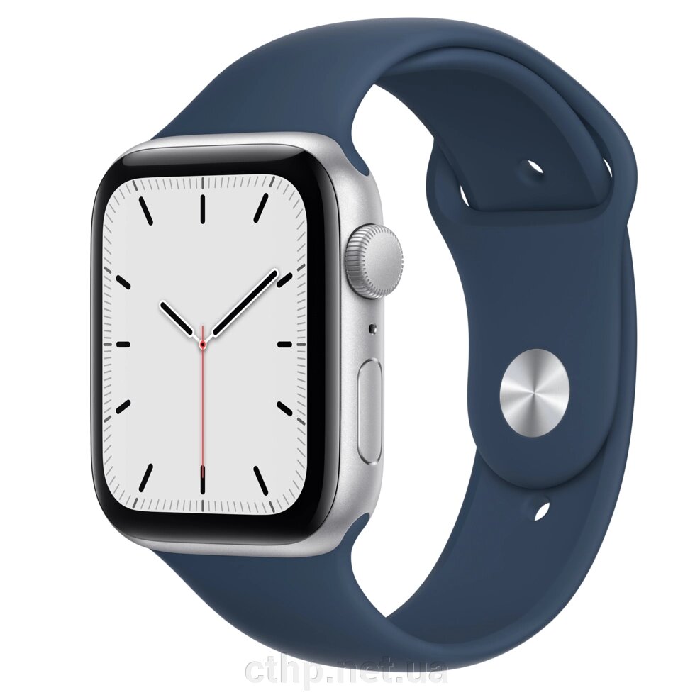 Apple Watch SE GPS 44mm Silver Aluminum Case w. Abyss Blue S. Band (MKQ43) від компанії Cthp - фото 1