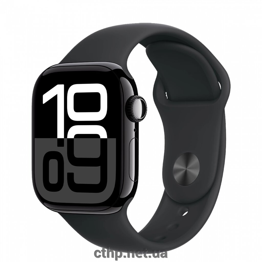 Apple Watch Series 10 GPS 46mm Jet Black Alu. Case w. Black Sport Band - M/L (MWWQ3) від компанії Cthp - фото 1