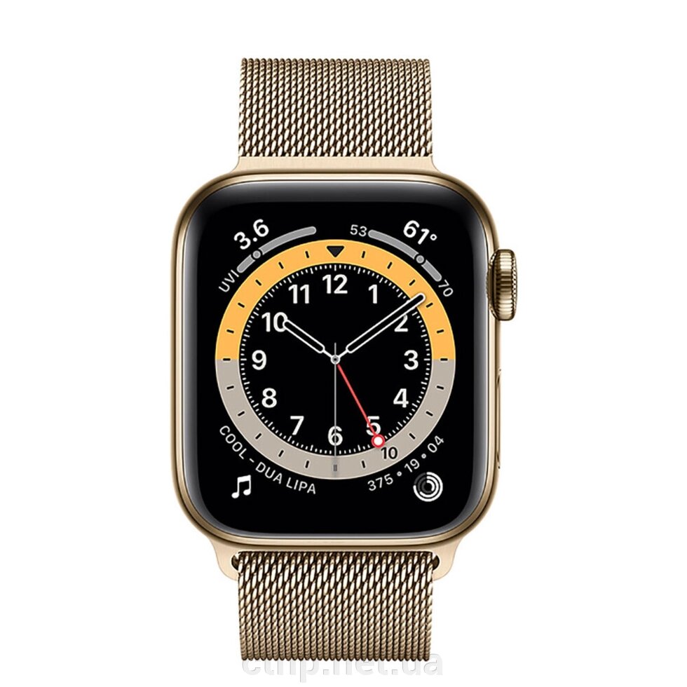 Apple Watch Series 6 GPS + Cellular 40mm Gold Stainless Steel Case w. Gold Milanese L. (M02X3) від компанії Cthp - фото 1