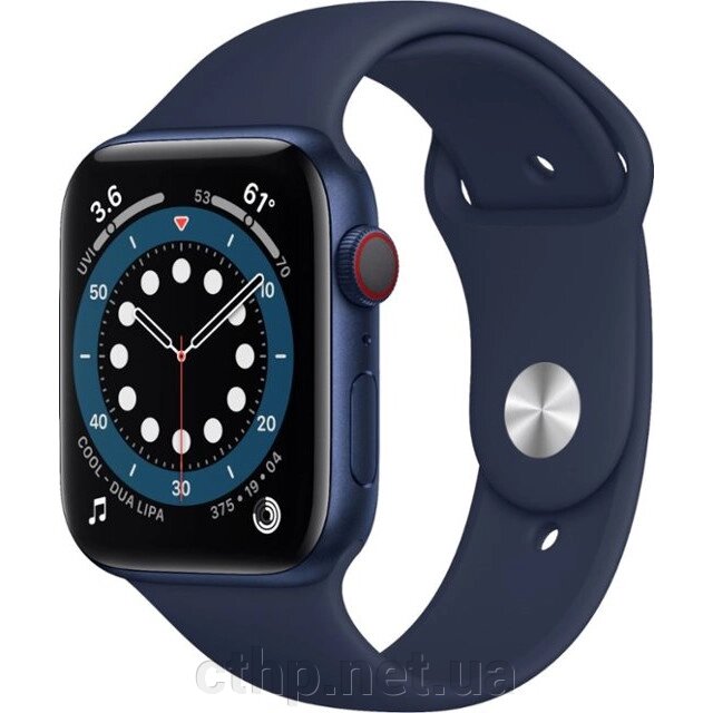 Apple Watch Series 6 GPS + Cellular 44mm Blue Aluminum Case w. Deep Navy Sport B. (M07J3) від компанії Cthp - фото 1