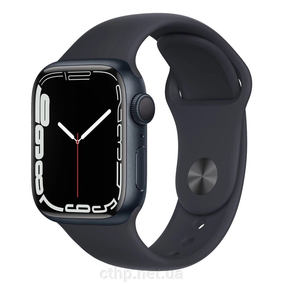 Apple Watch Series 7 GPS 41mm Midnight Aluminum Case With Midnight Sport Band (MKMX3) від компанії Cthp - фото 1