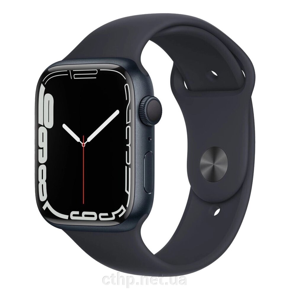 Apple Watch Series 7 GPS 45mm Midnight Aluminum Case With Midnight Sport Band (MKN53) від компанії Cthp - фото 1