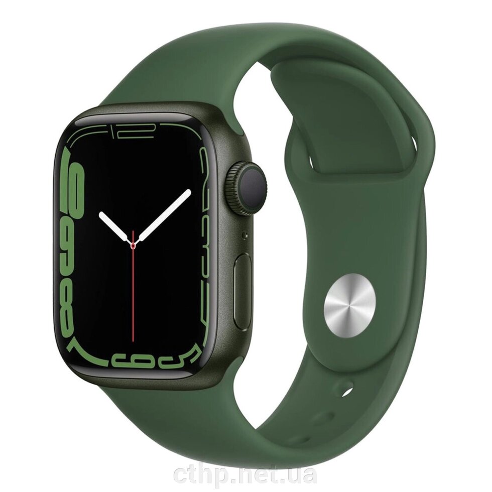 Apple Watch Series 7 GPS + Cellular 45mm Green Aluminum Case with Clover Sport Band (MKJ93) від компанії Cthp - фото 1