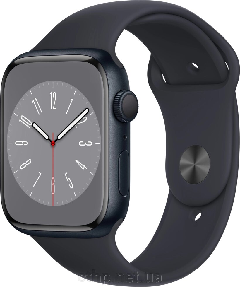 Apple Watch Series 8 GPS 41mm Midnight Aluminum Case w. Midnight Sport Band (MNP53, MNU73) від компанії Cthp - фото 1