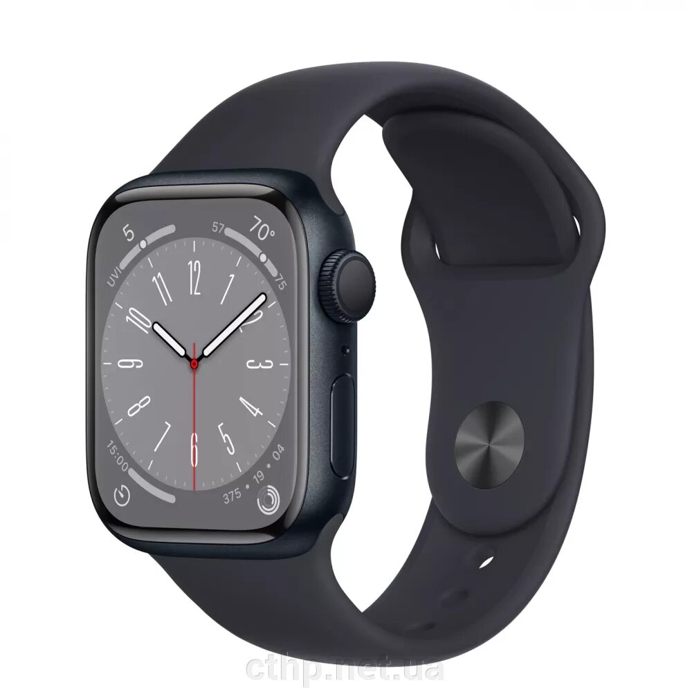 Apple Watch Series 8 GPS 41mm Midnight Aluminum Case w. Midnight Sport Band Size M/L (MNU83) від компанії Cthp - фото 1