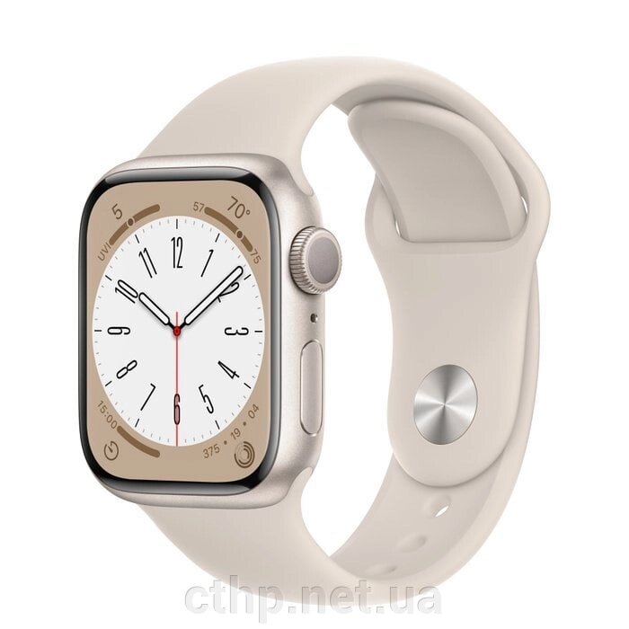 Apple Watch Series 8 GPS 41mm Starlight Aluminum Case w. Starlight S. Band - M/L (MNUF3) від компанії Cthp - фото 1