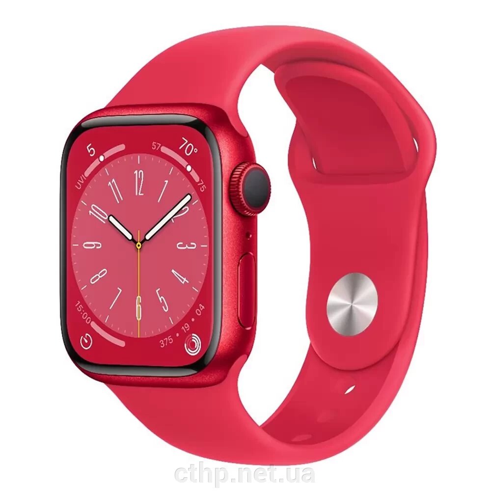 Apple Watch Series 8 GPS 45mm PRODUCT RED Aluminum Case w. PRODUCT RED S. Band (MNP43) від компанії Cthp - фото 1