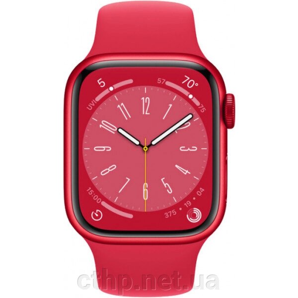 Apple Watch Series 8 GPS 45mm PRODUCT RED Aluminum Case w. PRODUCT RED S. Band - S/M (MNUR3) від компанії Cthp - фото 1