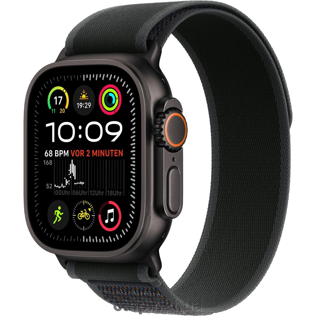 Apple Watch Ultra 2 GPS + Cellular 49mm Black Titan. Case w. Black Trail Loop - M/L (MX4V3) від компанії Cthp - фото 1