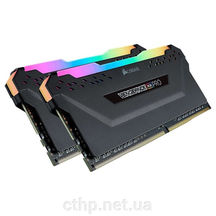 Corsair 16 GB (2x8GB) DDR4 2666 MHz Vengeance RGB Pro Black (CMW16GX4M2A2666C16) від компанії Cthp - фото 1