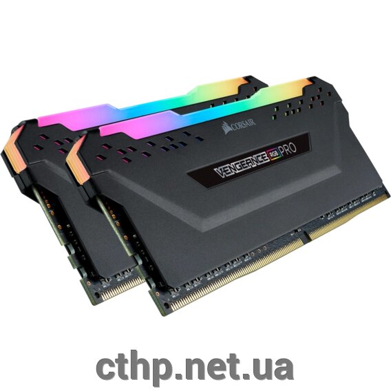 Corsair 32 GB (2x16GB) DDR4 3200 MHz Vengeance RGB Pro Black (CMW32GX4M2E3200C16-TUF) від компанії Cthp - фото 1