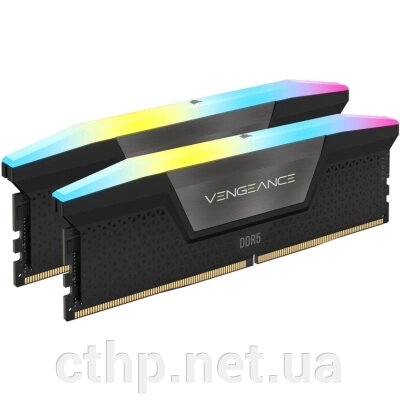 Corsair 32 GB (2x16GB) DDR5 5600 MHz Vengeance RGB (CMH32GX5M2B5600C40K) від компанії Cthp - фото 1