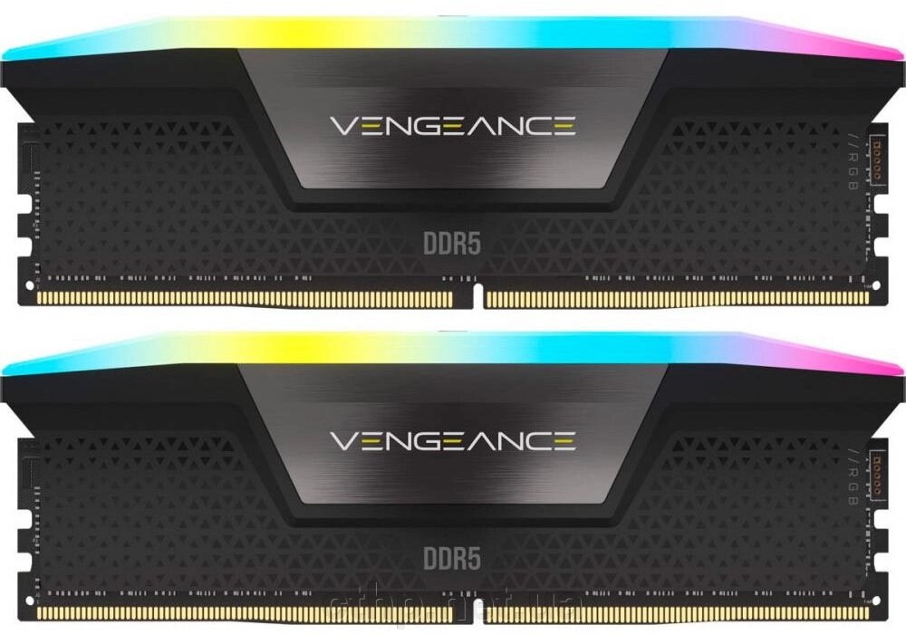 Corsair 32 GB (2x16GB) DDR5 6400 MHz Vengeance RGB (CMH32GX5M2B6400C32) від компанії Cthp - фото 1