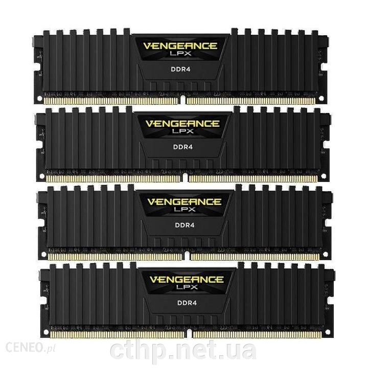 Corsair 32 GB (4x8GB) DDR4 3600 MHz VENGEANCE LPX Black (CMK32GX4M4D3600C18) від компанії Cthp - фото 1