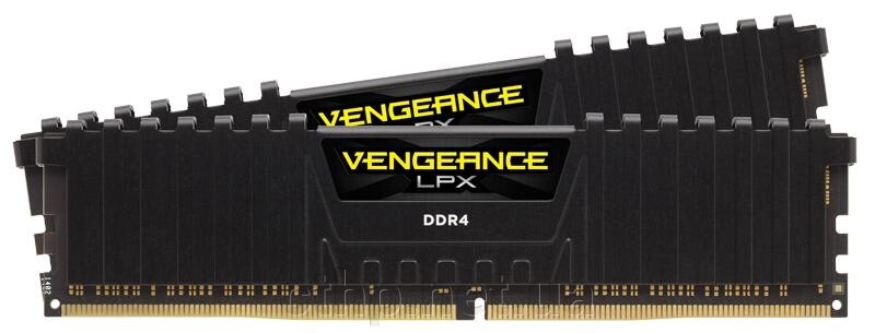 Corsair 64 GB (2x32GB) DDR4 3600 MHz Vengeance LPX Black (CMK64GX4M2D3600C18) від компанії Cthp - фото 1