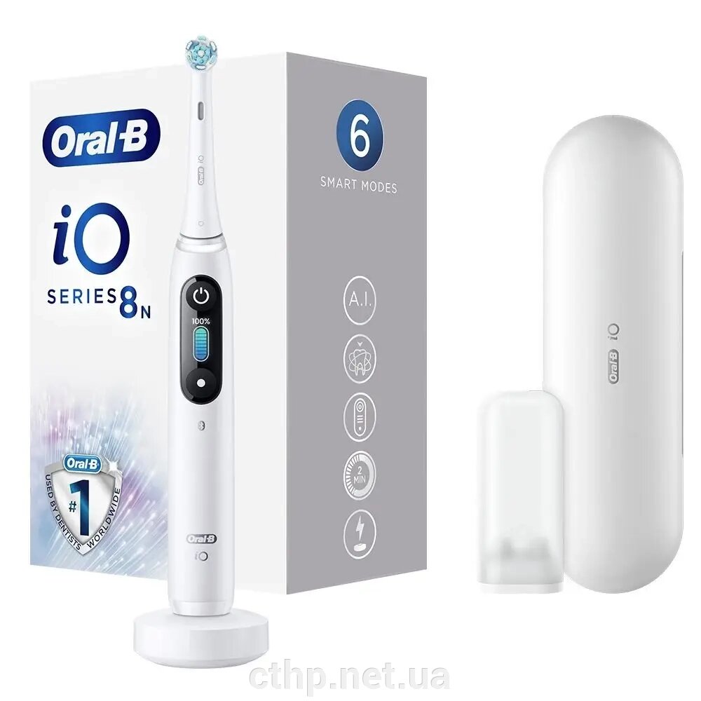 Електрична зубна щітка Oral-B iO Series 8N White Alabaster від компанії Cthp - фото 1