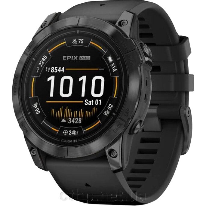 Garmin Epix Pro Gen 2 Sapphire 51mm Carbon G. DLC Tit. with Black Band (010-02804-00/01/53) від компанії Cthp - фото 1