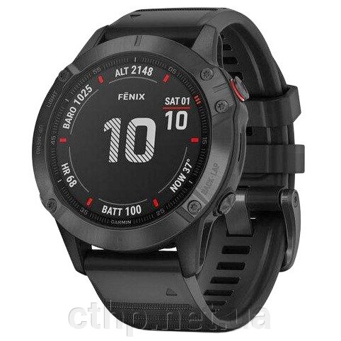 Garmin Fenix 6 Pro Black (010-02158-02/010-02158-01) від компанії Cthp - фото 1