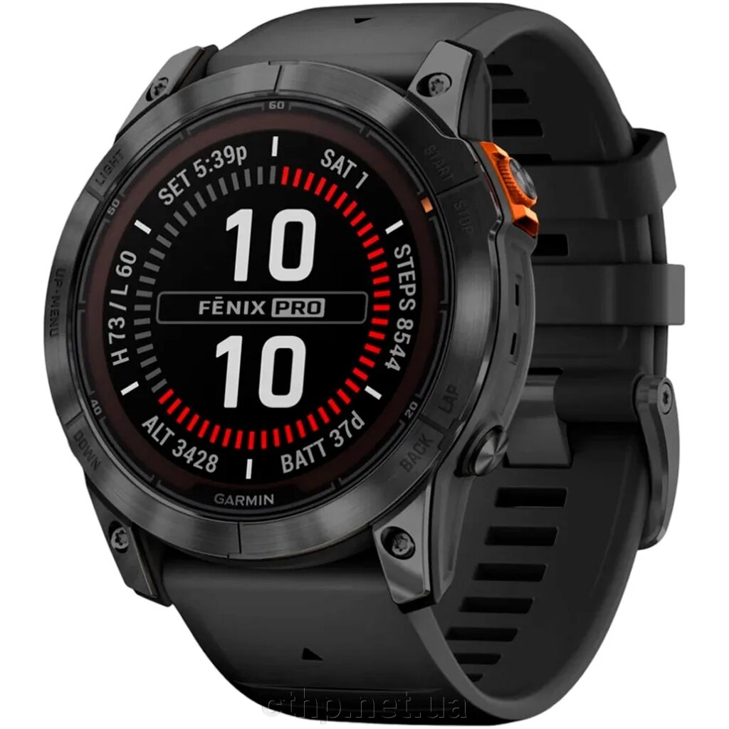 Garmin Fenix 7X Pro Solar Slate Gray w. Black Band (010-02778-00/01) від компанії Cthp - фото 1