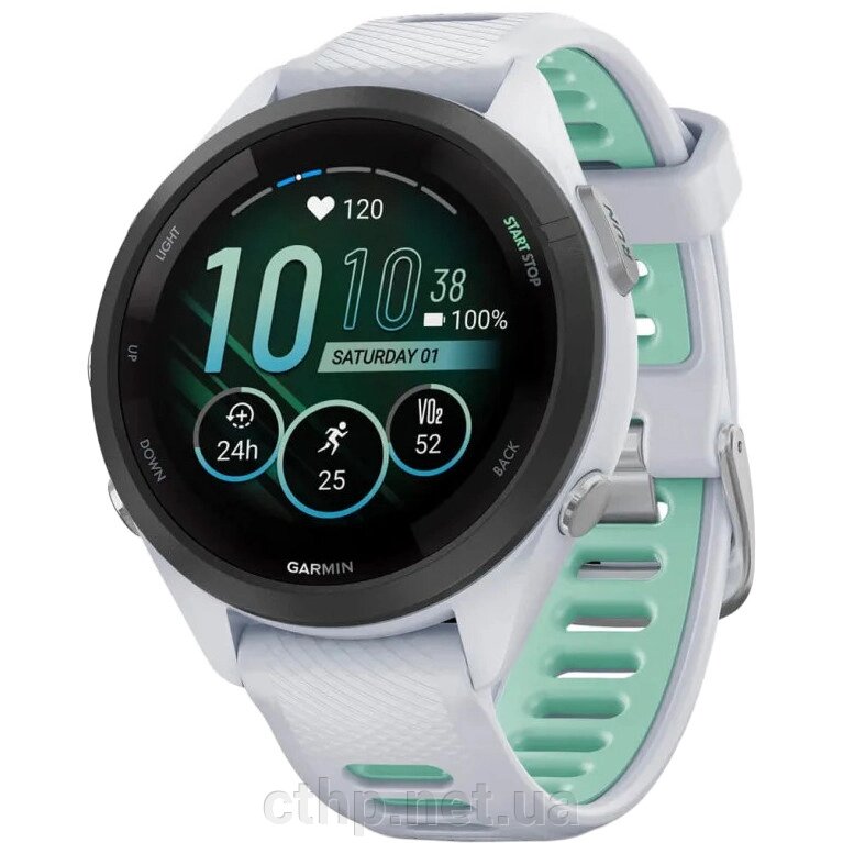 Garmin Forerunner 265S Black Bezel w. Whitestone Case and Whitestone/Neo Tropic S. Band (010-02810-04/14/54 від компанії Cthp - фото 1