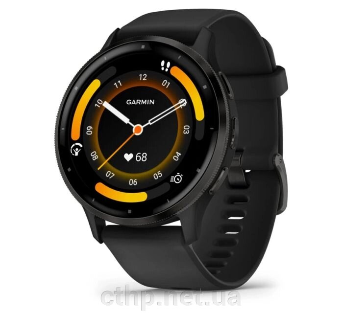 Garmin Venu 3 Slate Stainless Steel Bezel with Black Case and Silicone Band (010-02784-01/51) від компанії Cthp - фото 1