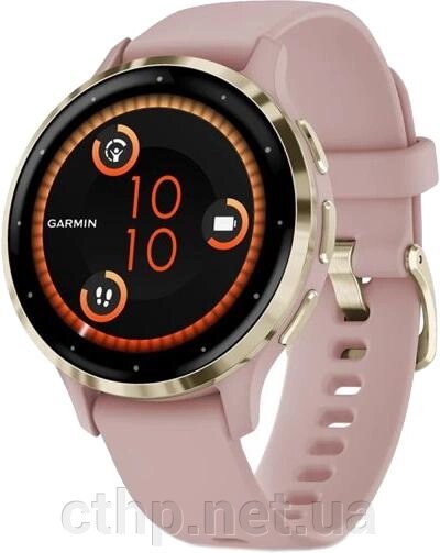 Garmin Venu 3S Soft Gold S. Steel Bezel w. Dust Rose Case and S. Band (010-02785-03/53) від компанії Cthp - фото 1