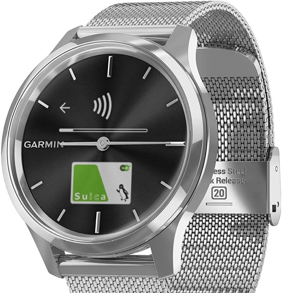 Garmin Vivomove Luxe Silver Stainless Steel w. Silver Milanese B. (010-02241-03) від компанії Cthp - фото 1