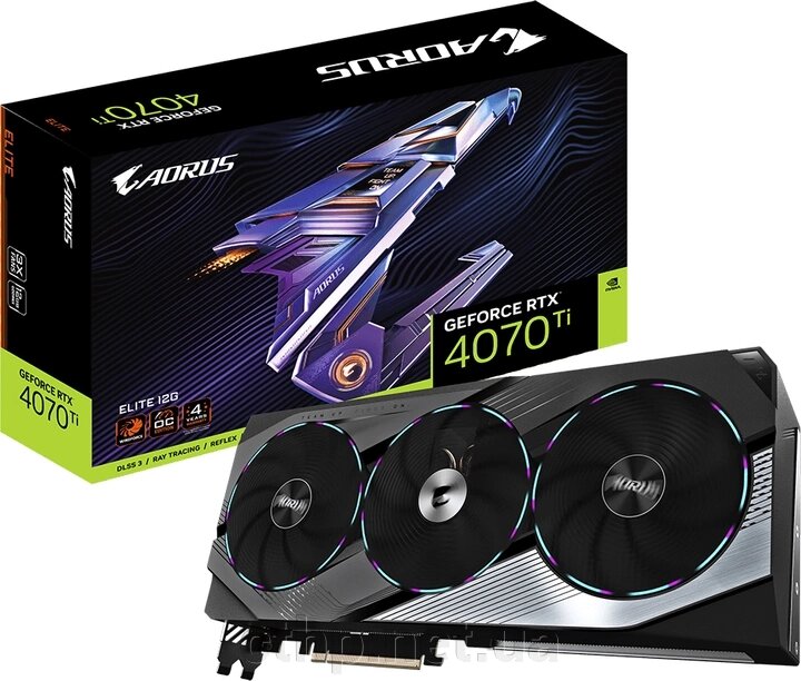 GIGABYTE AORUS GeForce RTX 4070 Ti ELITE 12G (GV-N407TAORUS E-12GD) від компанії Cthp - фото 1