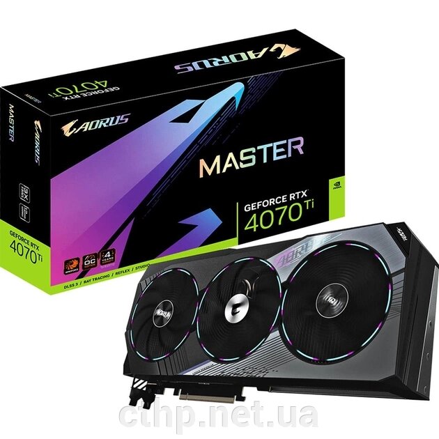 GIGABYTE AORUS GeForce RTX 4070 Ti MASTER 12G (GV-N407TAORUS M-12GD) від компанії Cthp - фото 1