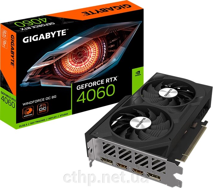 GIGABYTE GeForce RTX 4060 WINDFORCE OC 8G (GV-N4060WF2OC-8GD) від компанії Cthp - фото 1