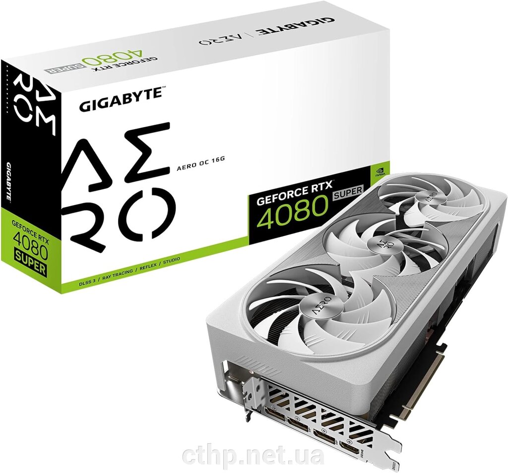 GIGABYTE GeForce RTX 4080 SUPER AERO OC 16G (GV-N408SAERO OC-16GD) від компанії Cthp - фото 1