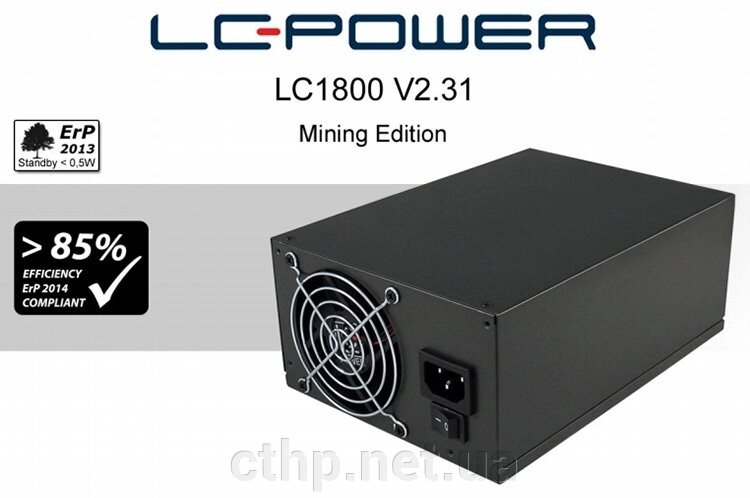 LC-POWER LC1800 гірнича видання 1800W V2.31 (LC1800V231) на 20 відеокартах від компанії Cthp - фото 1