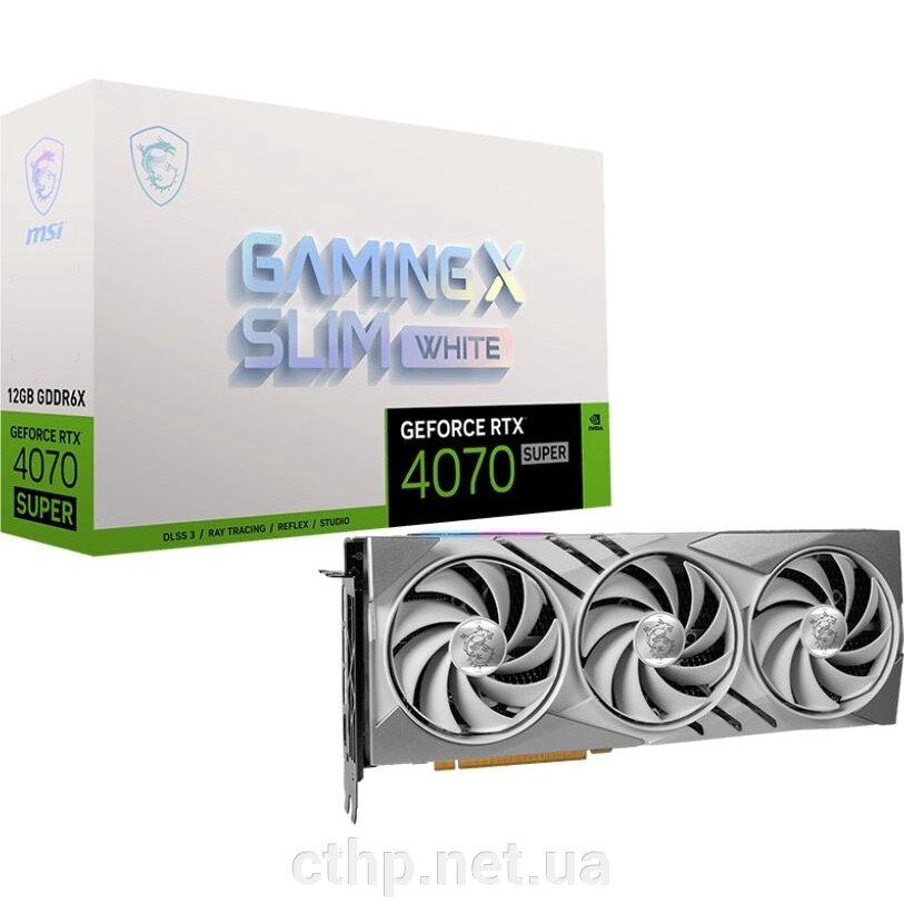 MSI GeForce RTX 4070 SUPER 12G GAMING X SLIM WHITE (912-V513-656) від компанії Cthp - фото 1