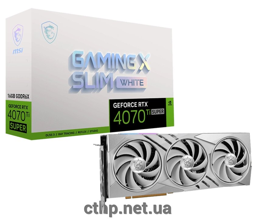 MSI GeForce RTX 4070 Ti SUPER 16G GAMING X SLIM WHITE від компанії Cthp - фото 1