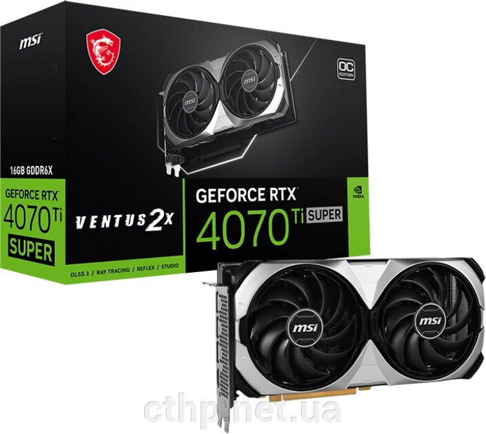 MSI GeForce RTX 4070 Ti SUPER 16G VENTUS 2X OC (912-V513-615) від компанії Cthp - фото 1