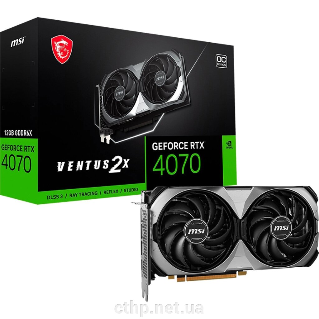 MSI GeForce RTX 4070 VENTUS 2X E 12G OC (912-V513-432) від компанії Cthp - фото 1