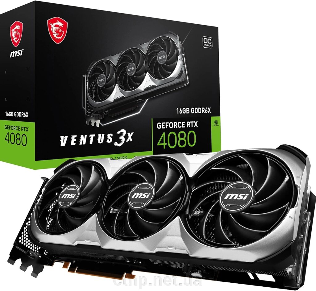 MSI GeForce RTX 4080 16GB VENTUS 3X OC (912-V511-009) від компанії Cthp - фото 1