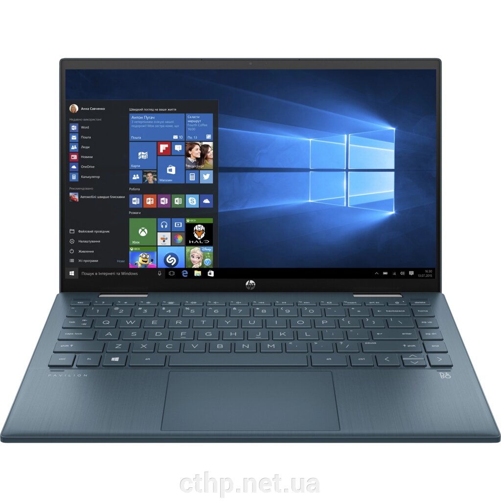 Ноутбук HP Pavilion x360 14-ek1004ua Space Blue (833S6EA) від компанії Cthp - фото 1