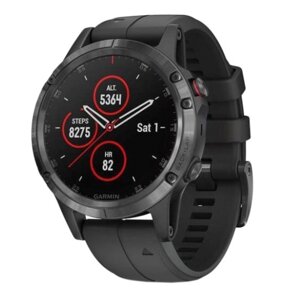 Спортивний годинник Garmin Fenix 5 Plus Sapphire Black with Black Band (010-01988-00/010-01988-01)