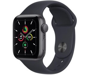 Apple Watch SE GPS 40mm Space Gray Aluminum Case w. Midnight S. Band (MKQ13)